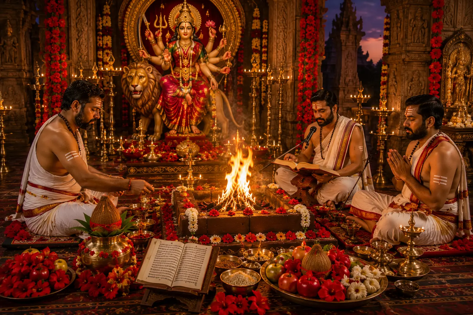 Maha Mrityunjaya Yajna consacré à Shiva et réalisé en Inde
